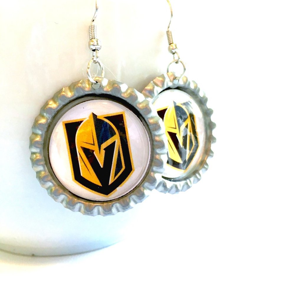 Las Vegas GOLDEN KNIGHTS Hockey Earrings *NEW*
